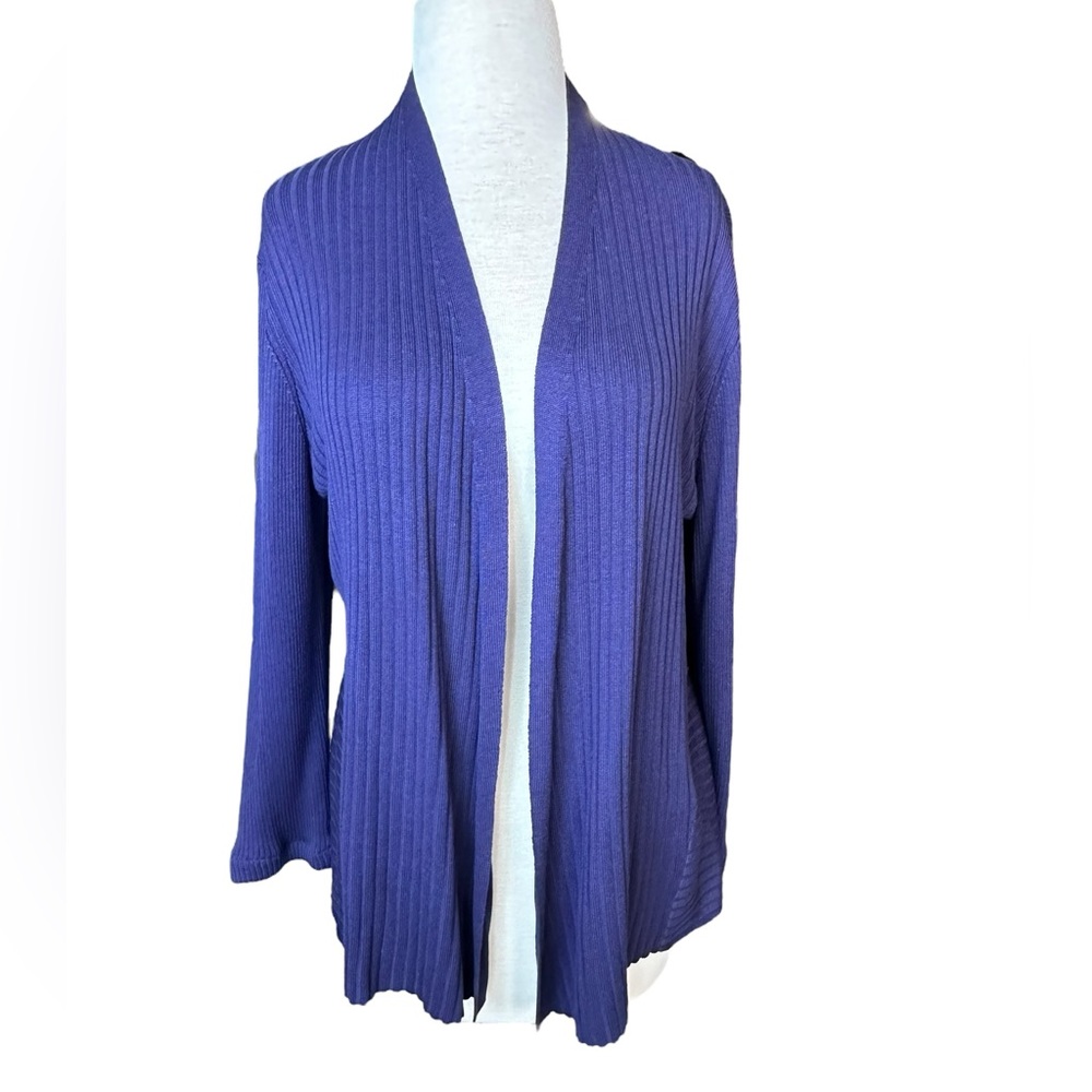 Eileen Fisher Purple Open Front Cardigan